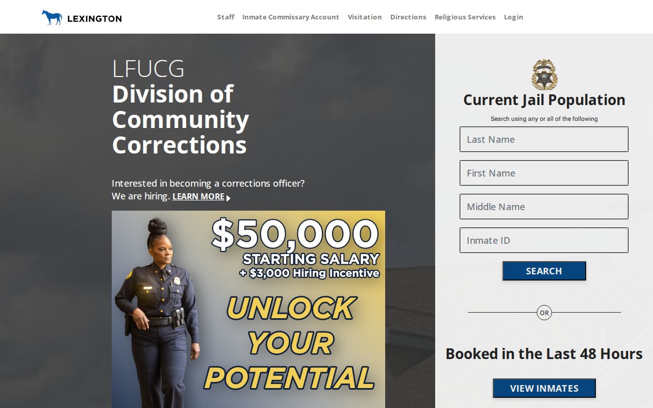 Fayette County jail arrest search interface