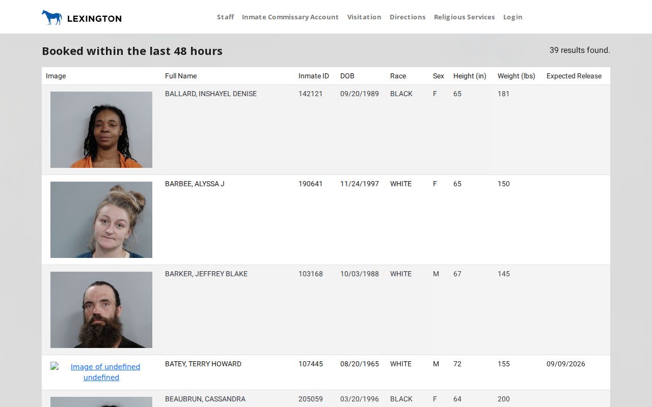Fayette County recent arrests 48-hour booking interface