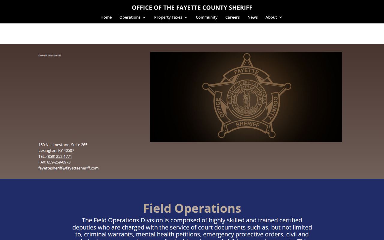 Fayette County arrest warrant and most wanted procedure